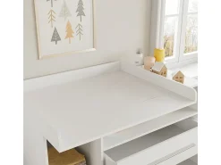 Cómoda para mudar de roupa branco 110x53x93.5 paula