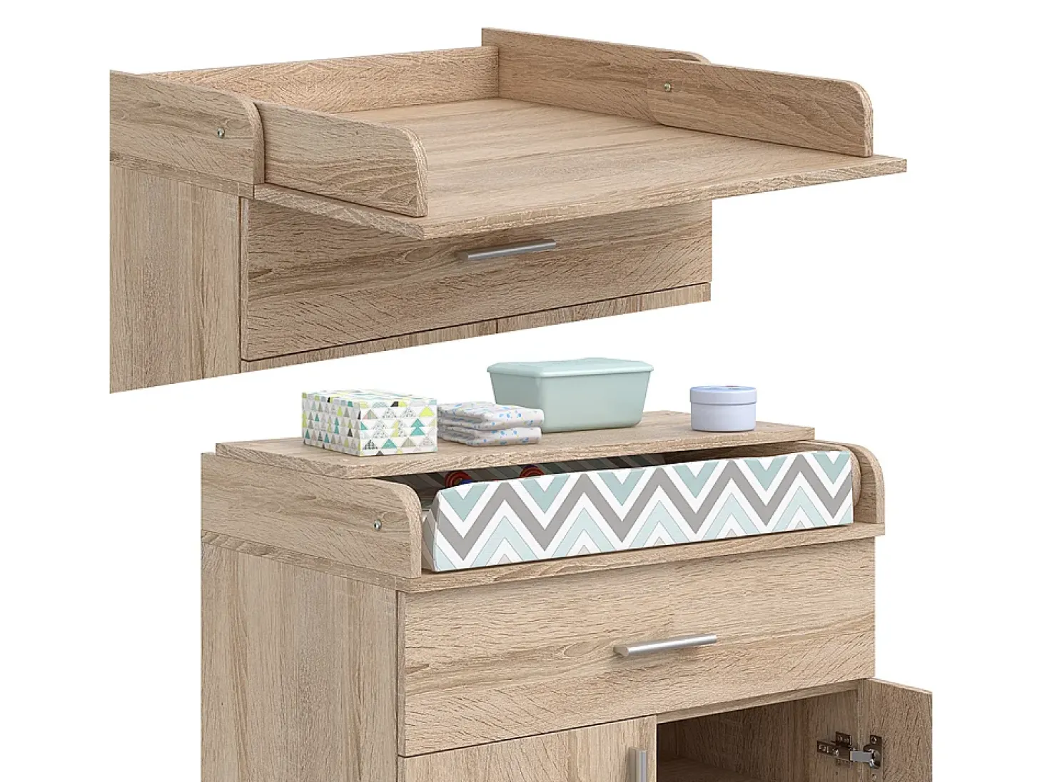 Cómoda para mudar de roupa sonoma 75x50x100 lena