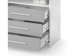 Cómoda para mudar de roupa branco/cinza 113x53x100 oskar