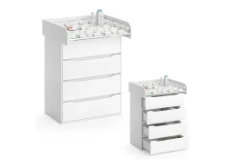 Cómoda para mudar de roupa branco 83.6x69.7x117 ruben