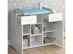 Cómoda para mudar de roupa branco 113x70x109 leonie