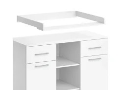 Cómoda para mudar de roupa branco 113x70x109 leonie