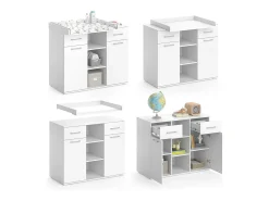 Cómoda para mudar de roupa branco 113x70x109 leonie