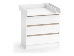Cómoda para mudar de roupa branco/sonoma 80x76x87 emma