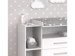 Cómoda para mudar de roupa branco 113x53x100 oskar