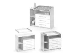 Cómoda para mudar de roupa branco 113x53x100 oskar