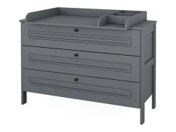 Cómoda para mudar de roupa cinza 133x70x98.4 ajaton