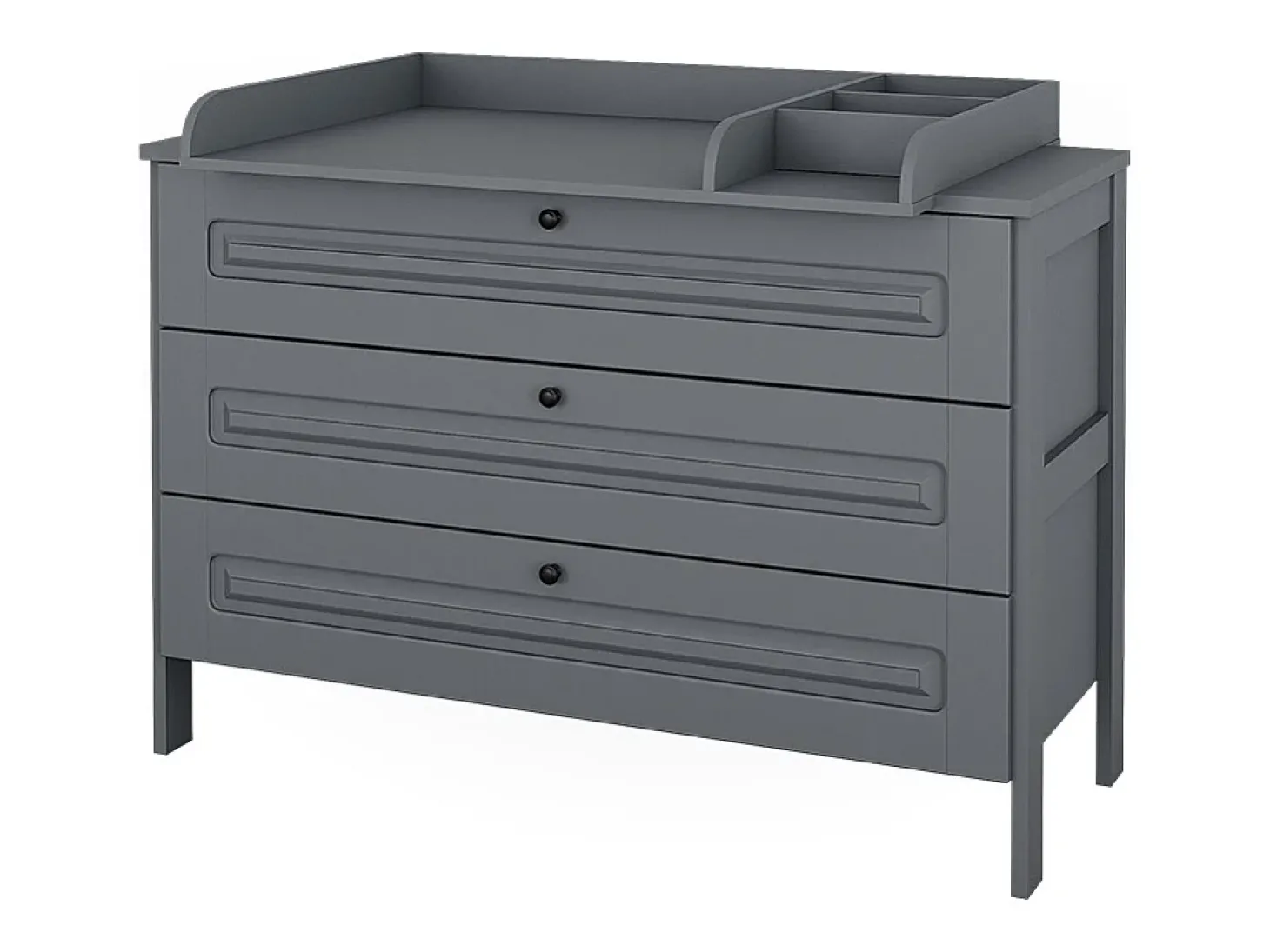 Cómoda para mudar de roupa cinza 133x70x98.4 ajaton
