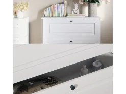 Cómoda para mudar de roupa branco 108x70x98 ajaton