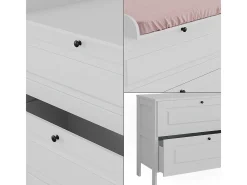 Cómoda para mudar de roupa branco 108x70x98 ajaton