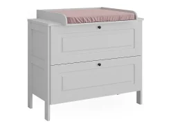 Cómoda para mudar de roupa branco 108x70x98 ajaton