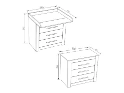 Cómoda para mudar de roupa branco 86.6x48.5x86.5 miro