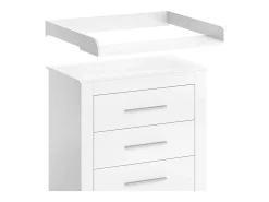 Cómoda para mudar de roupa branco 86.6x48.5x86.5 miro