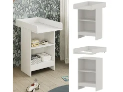 Cómoda para mudar de roupa branco 60x88x103.5 mona