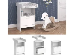 Cómoda para mudar de roupa branco 60x88x103 leo