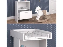 Cómoda para mudar de roupa branco 60x88x103 leo