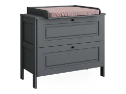 Cómoda para mudar de roupa cinza 108x70x98 ajaton