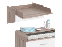 Cómoda para mudar de roupa branco/sonoma 75x50x100 lena