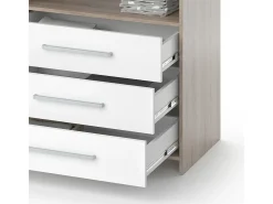 Cómoda para mudar de roupa branco/sonoma 113x53x100 oskar