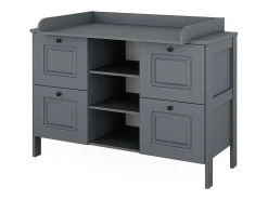 Cómoda para mudar de roupa cinza 133x70x98.4 ajaton