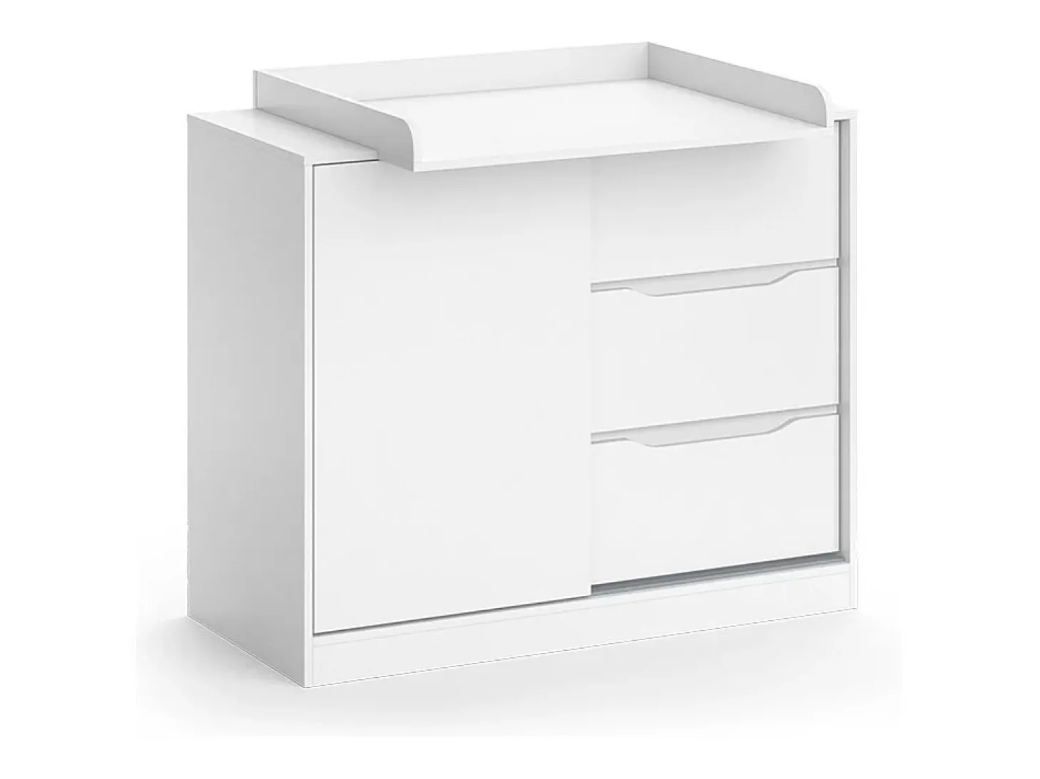 Cómoda para mudar de roupa branco 113x53x93 ruben