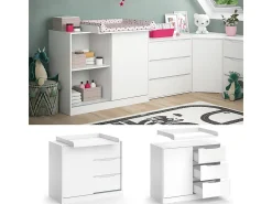 Cómoda para mudar de roupa branco 113x53x93 ruben