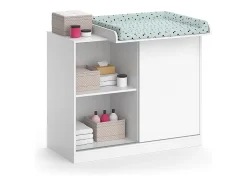 Cómoda para mudar de roupa branco 113x53x93 ruben