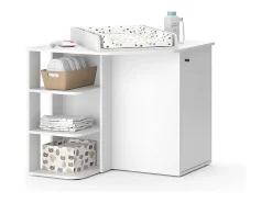 Cómoda para mudar de roupa branco 85x85x77.3 kristian
