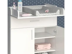 Cómoda para mudar de roupa branco 75x50x100 lena
