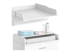 Cómoda para mudar de roupa branco 75x50x100 lena