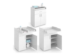Cómoda para mudar de roupa branco 75x50x100 lena