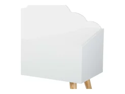 Cômoda para quarto infantil Douceur, 58 cm, melamina e pés de madeira brancos