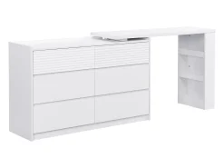 Cómoda toucador 6 gavetas e 3 nichos branco - BOPANIA
