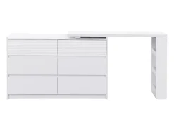 Cómoda toucador 6 gavetas e 3 nichos branco - BOPANIA