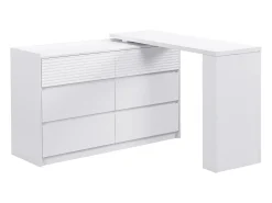 Cómoda toucador 6 gavetas e 3 nichos branco - BOPANIA