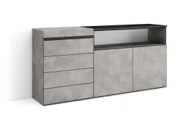 Cómoda, 135x57x75cm, Para quarto, dormitório, Camiseiro, Cimento