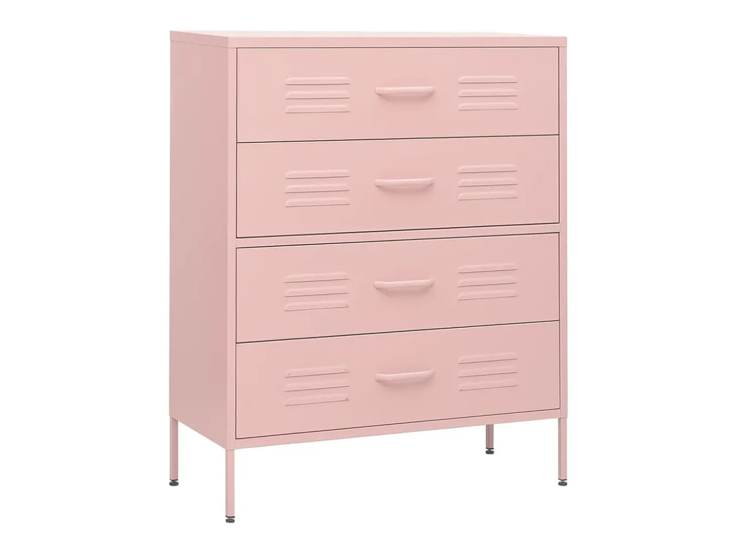 Cómoda/aparador com gavetas aço 80x35x101,5 cm rosa