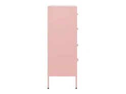 Cómoda/aparador com gavetas aço 80x35x101,5 cm rosa