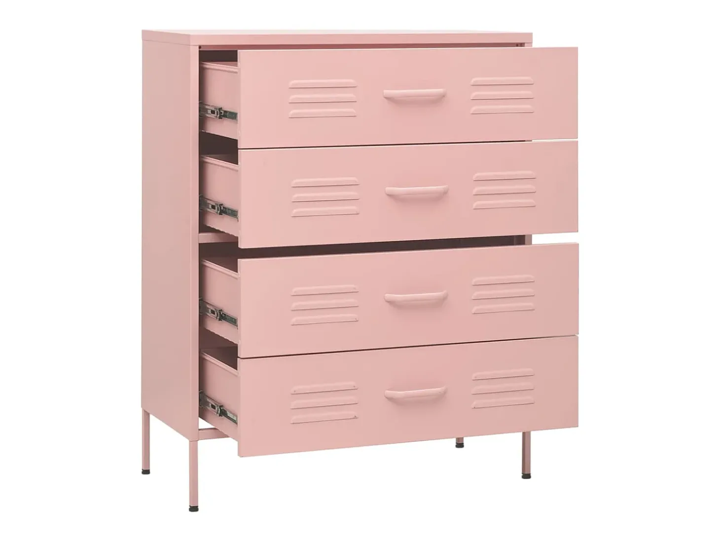 Cómoda/aparador com gavetas aço 80x35x101,5 cm rosa