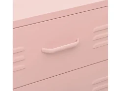 Cómoda/aparador com gavetas aço 80x35x101,5 cm rosa