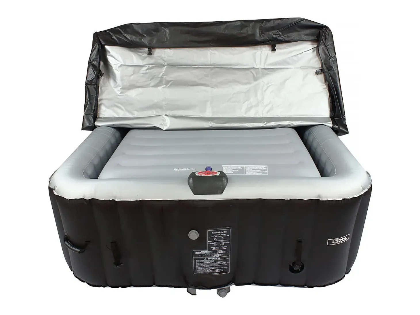 Cobertor insuflável - 134 x 134 cm - Cinza