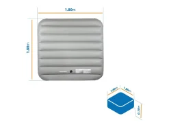 Cobertor insuflável - 134 x 134 cm - Cinza