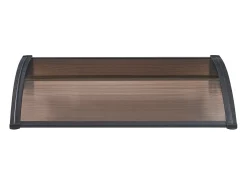 Cobertura de design para porta de entrada resistente às intempéries 100 x 60 cm preto/marrom 03_0006381