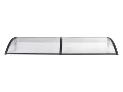 Cobertura de entrada de design cobertura de boas-vindas resistente às intempéries 240 x 80 cm preta transparente 03_0006391