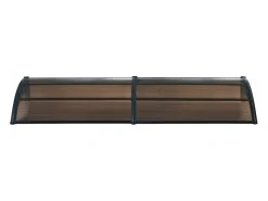Cobertura de entrada de design cobertura de boas-vindas resistente às intempéries 240 x 80 cm preto/marrom 03_0006390