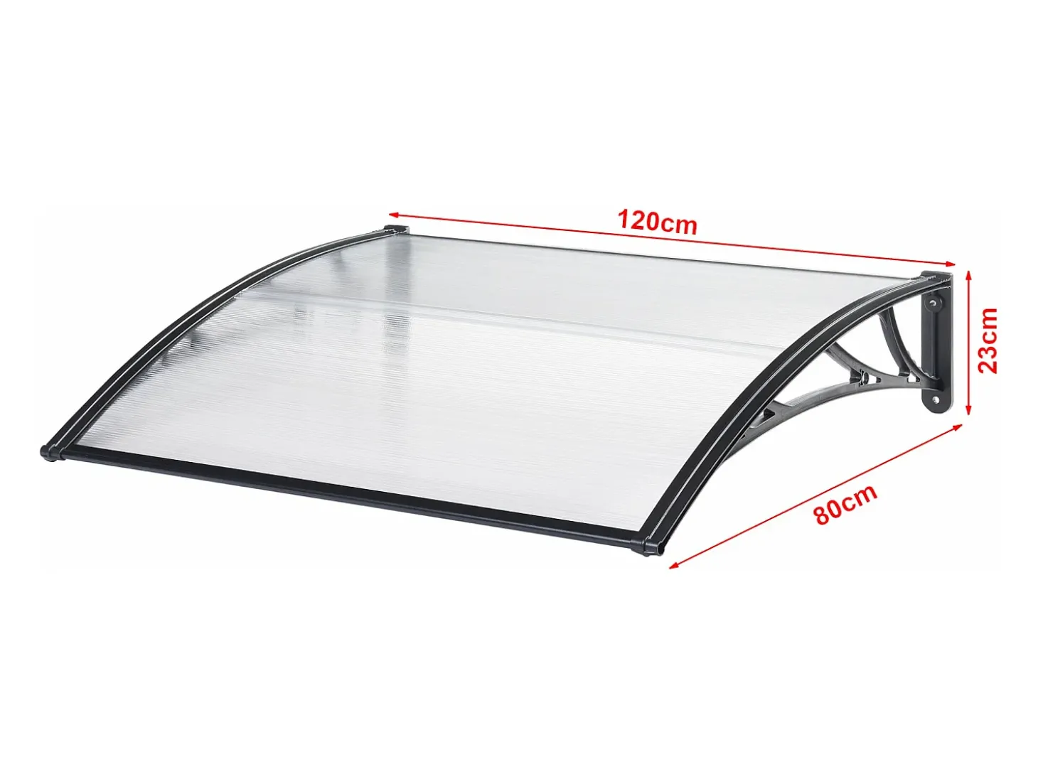 Cobertura de entrada de design cobertura de boas-vindas resistente às intempéries 120 x 80 cm preta transparente 03_0006385
