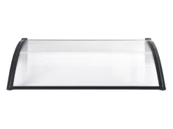 Cobertura de entrada de design cobertura de boas-vindas resistente às intempéries 120 x 80 cm preta transparente 03_0006385