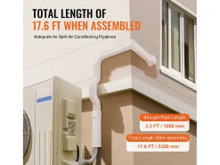 Cobertura de Linha SucceBuy 7.62cm de Largura 535 cm para Mini-Ar-Condicionado Separado/Central em PVC