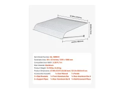 Cobertura para Porta SucceBuy de Entrada, 122 x 106,6 cm, Toldo para Porta Exterior em Alumínio, para Portas de Entrada, Janelas de Varanda, Varandas