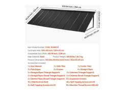 Cobertura para Porta SucceBuy de Entrada, 264x91 cm, Cobertura para Porta Exterior em Metal, Estrutura em Aço, para Portas de Entrada, Janelas de Varanda, Varandas